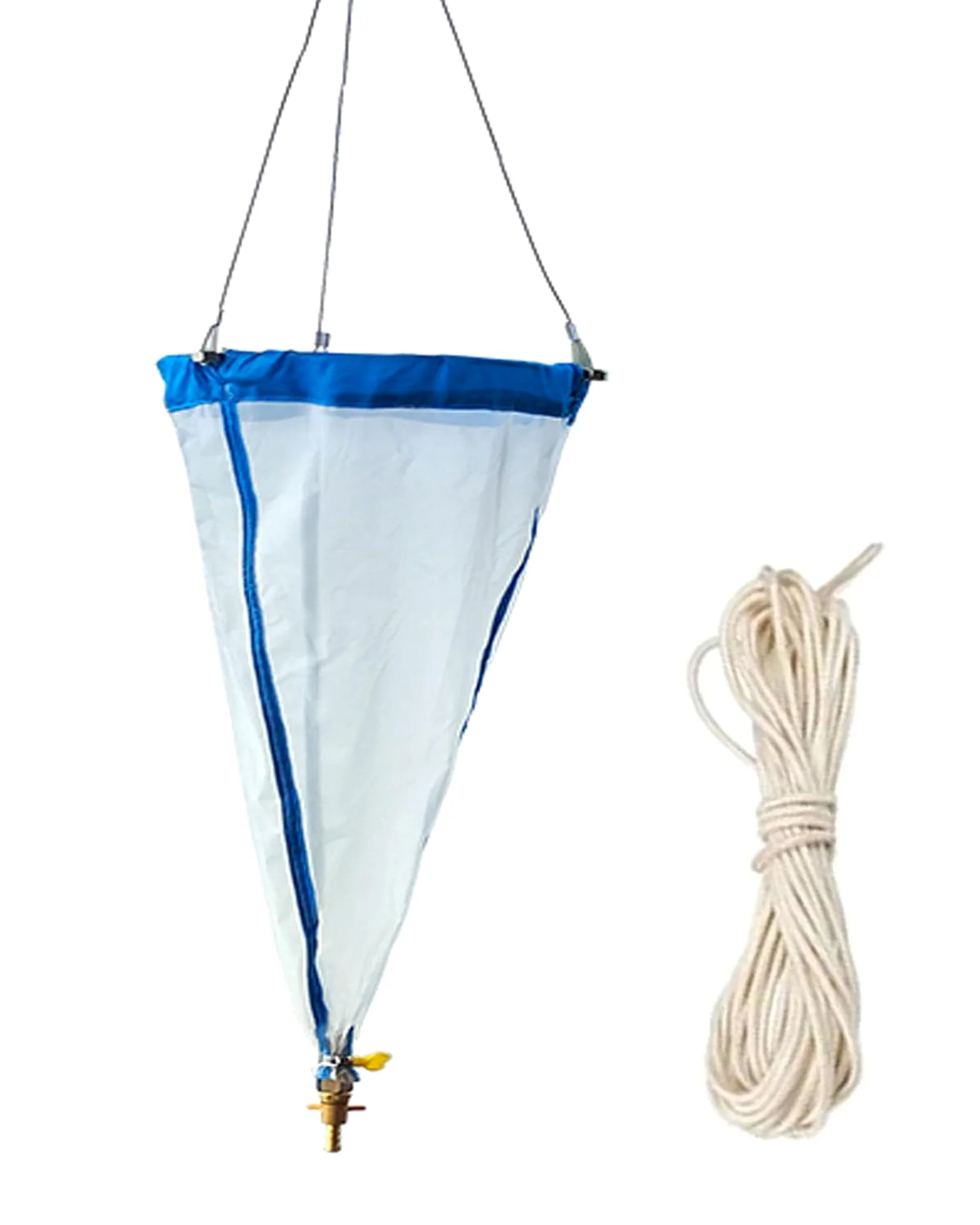 Feinmaschiges Planktonnetz, 64μm Planktonnetz, Feinmaschiges Planktonnetz, 125 Mesh Plankton Schleppnetze for Sammeln von Phytoplankton, Protozoen und Rädertierchen(13#)