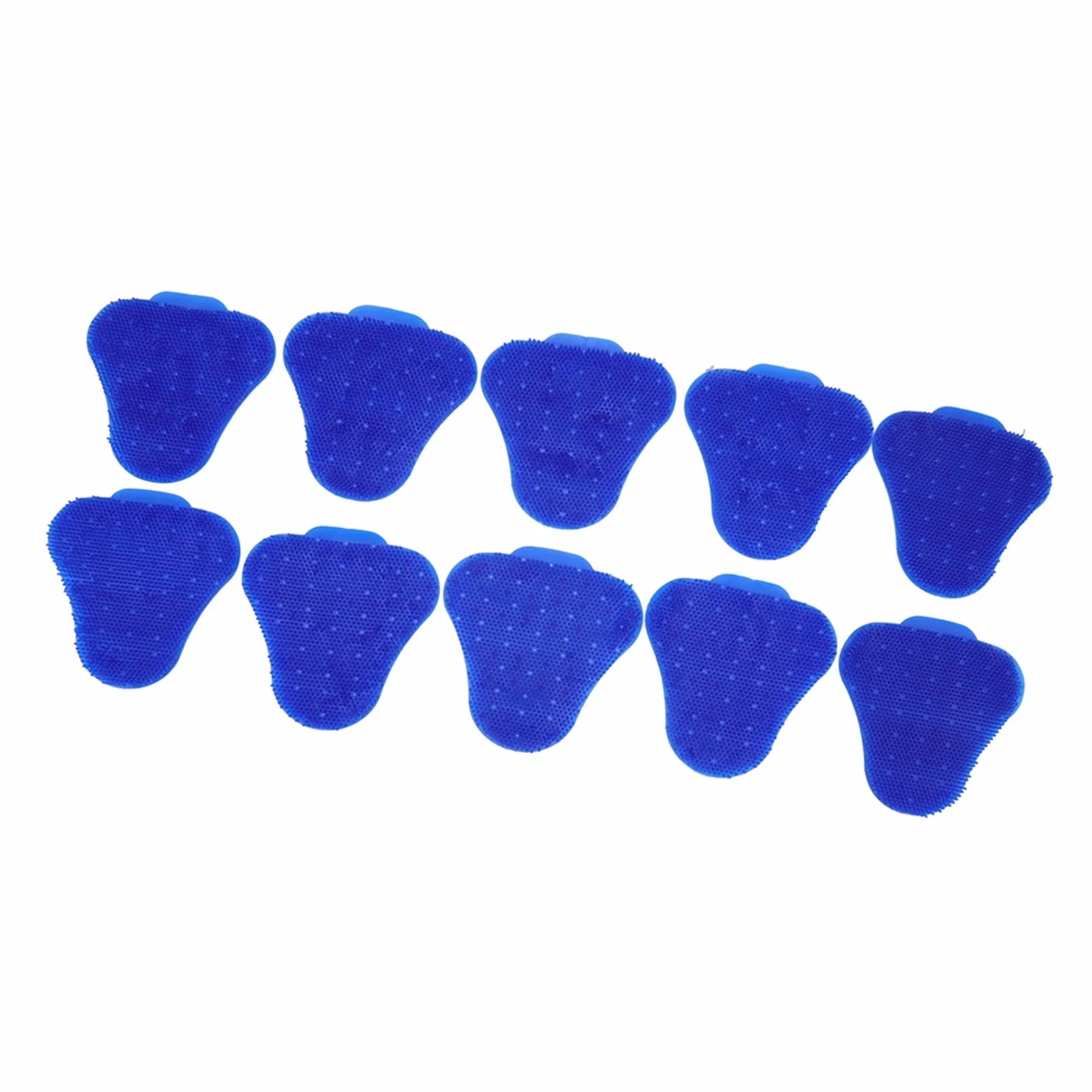FTVOGUE 10 Stück Urinalsieb-Desodorierer, Silikon-Anti-Spritzmatten, Tragbare Dreieckige Urinalkuchen für Büro, Badezimmer, Schulen (BLUE)