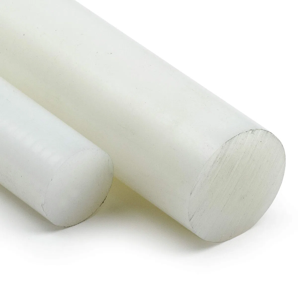 Polyamid PA6 Rundstab natur Ø 60 mm - Kunststoffstab in der Länge 1000 mm - Polyamid Rundmaterial auf Zuschnitt