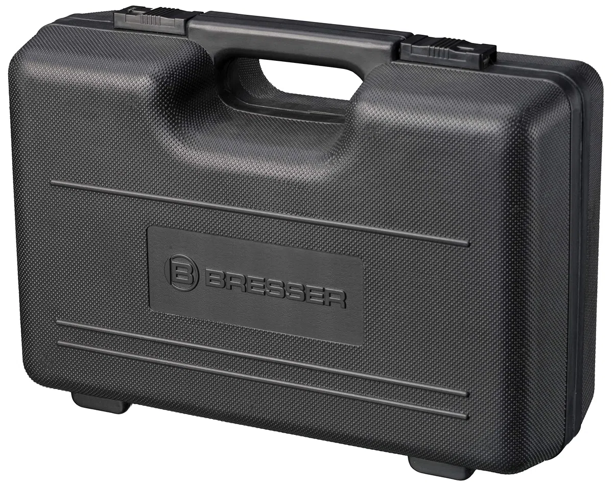 Bresser Biolux SEL Schülermikroskop Set mit Beleuchtung, Smartphoneadapter, Hartschalenkoffer, einem Experimentierset und viel Zubehör