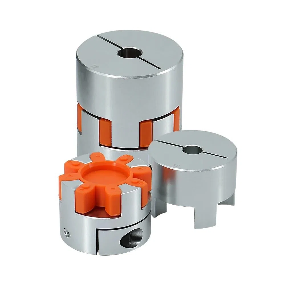 Flexibler Verbinder 1 stück D55 L78 Motorwellenkupplungen Aluminium 4 Backen Pflaume Flexibler Anschluss 14mm bis 38mm Bohrung CNC Kugelumlaufspindel Router Kupplung Klemmverlängerung(20mm to 30mm)