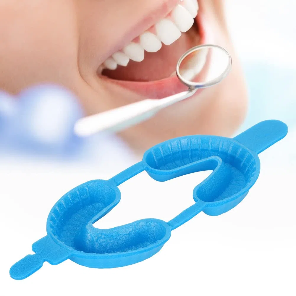 Dental-Tray-Kit, 50 Stück/Set Einweg-Fluorid-Trays, Doppelbogen-Trays, Zahnhilfen, Dental-Tray-Zubehör(L)