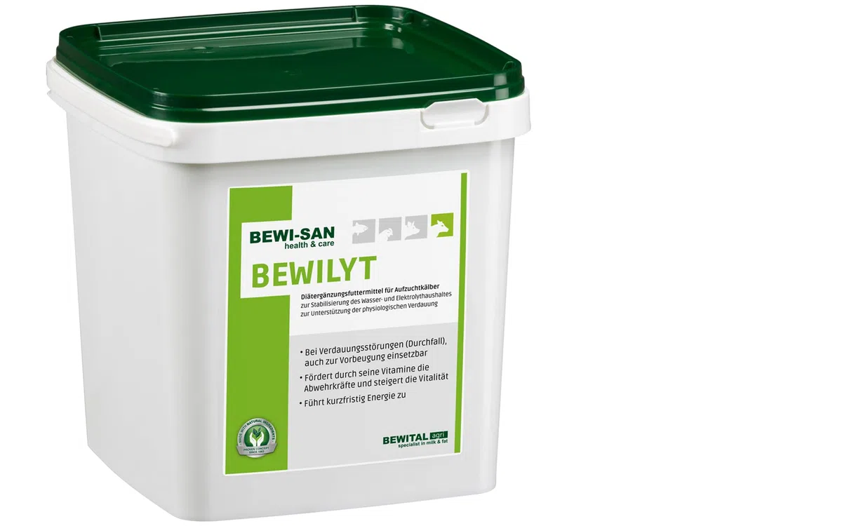 BEWI-SAN Bewilyt Diätergänzungsfuttermittel für Kälber, Elektrolyt-Pulver zur Stabilisierung des Wasser- und Elektrolythaushaltes (3 kg)