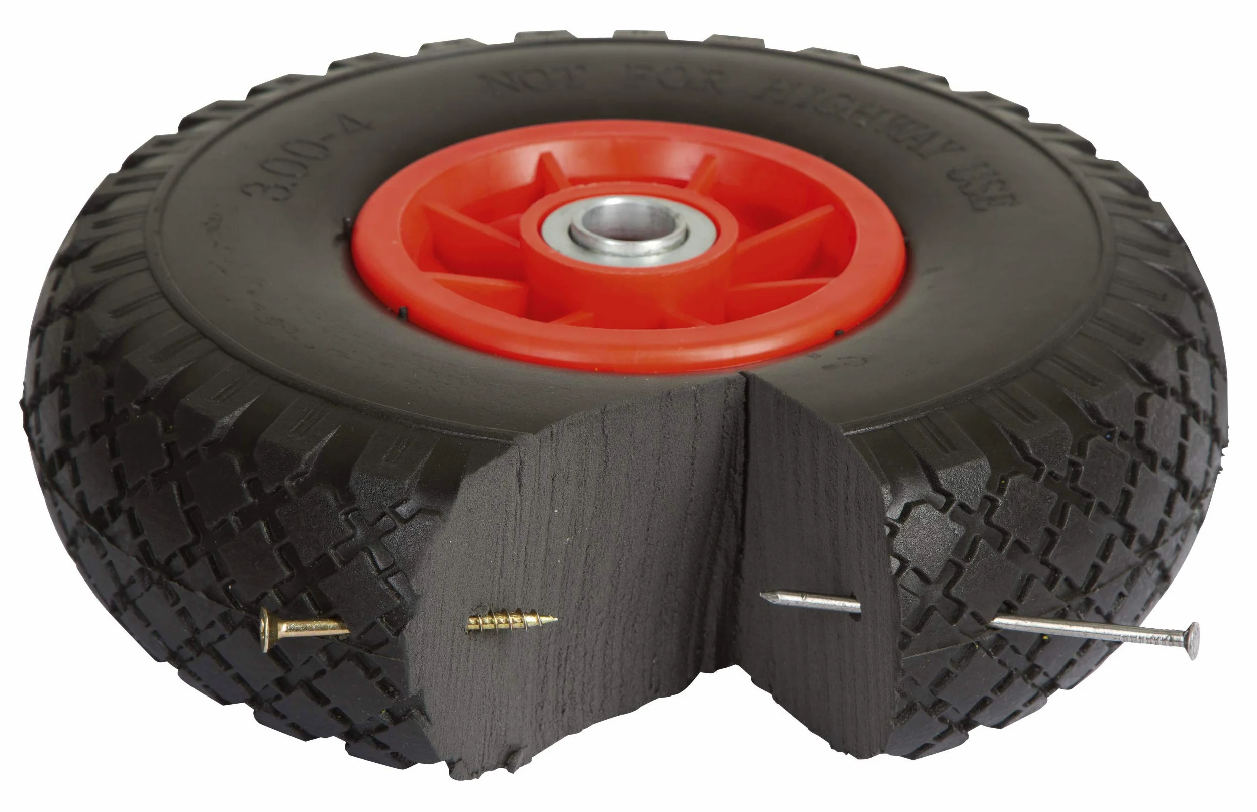 Kerbl 2x Stützräder für Schubkarre, 2er Set, Zusatzräder, Schubkarrenräder, schwarz, PU, Ø25cm, Landwirte, Hobbygärtner, Montage ohne Bohren
