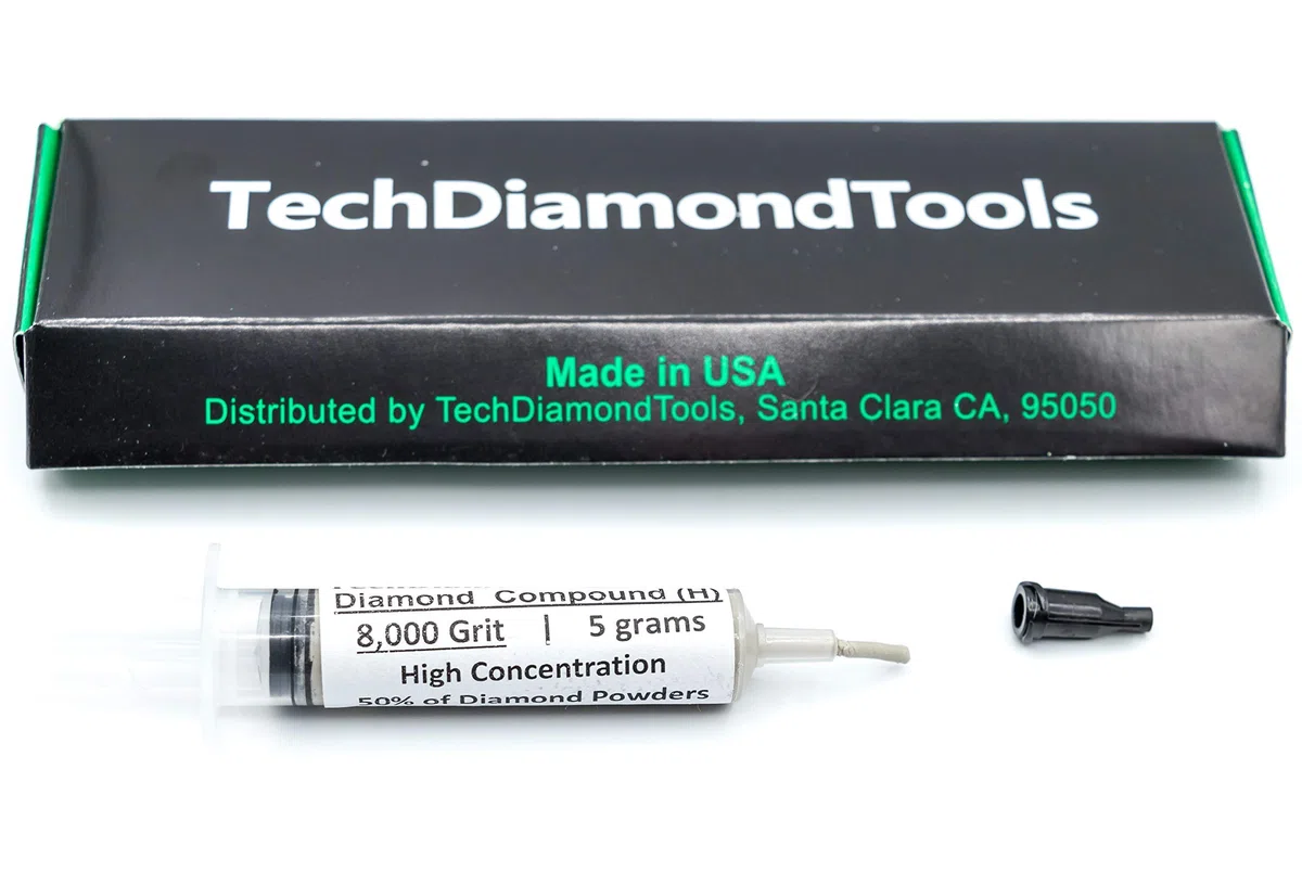 TechDiamondTools Diamantpolierpaste Polierpaste Körnung 8.000 Mesh 0-2 Mikron für Spiegelglanz 5 Gramm mit hoher (H) 50% Konzentration von Damond-Pulver