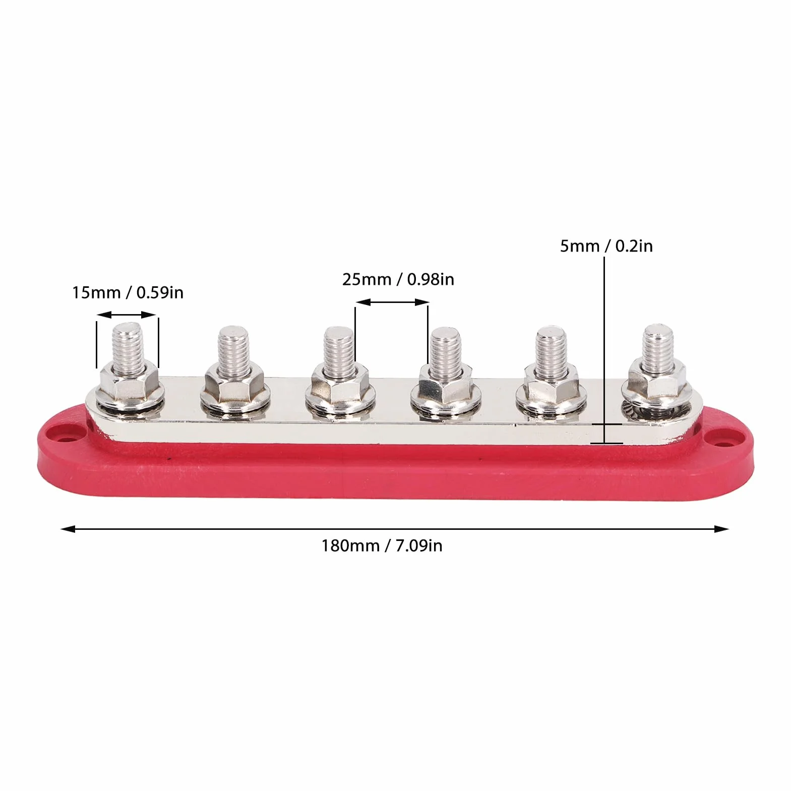 SEAFRONT 2 Stück M8 300 A 12-48 V Sammelschienen-Stromverteilungsblock Automotive Marine Batterie Sammelschienenklemmenblock mit Abdeckung