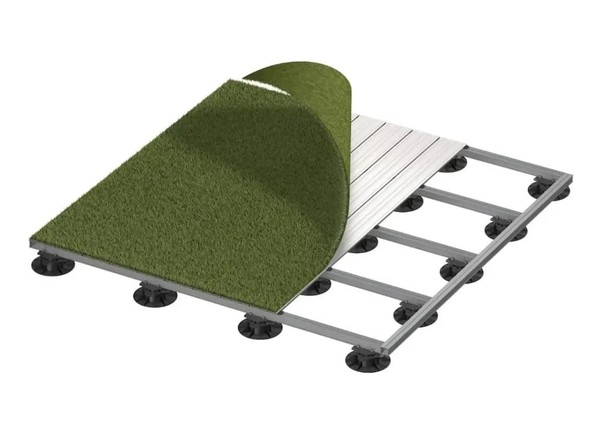 Gartenwelt Riegelsberger Alu-Bodenprofil Cleverdeck 10x145 mm Länge 110 cm | Aluminium Unterkonstruktion für Terrasse und Doppelboden | Witterungsbeständig, formstabil & beidseitig nutzbar