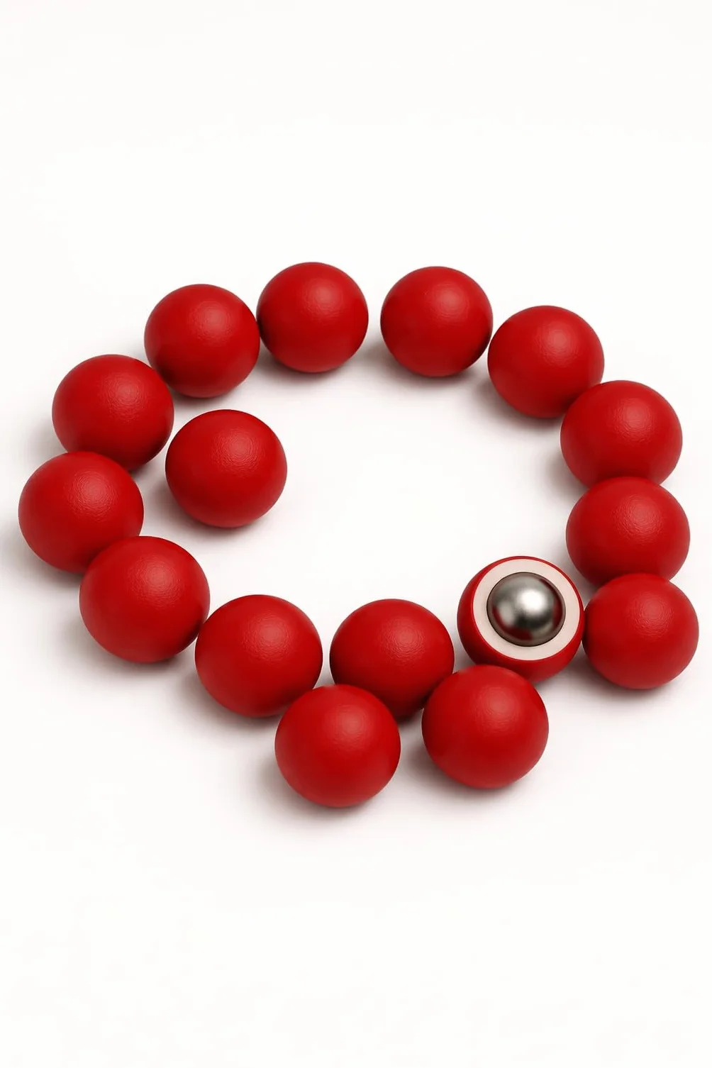 A.C.I.L. ABS-beschichtete Stahlkugeln, 17,25 mm, rot, 10 Gramm Nylon-Stahl .68, 40 Stück