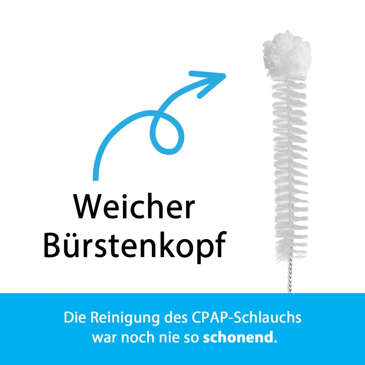 CPAP-Reinigungspaket SomnoSept – 3x CPAP-Reiniger SomnoSept 400 ml UND 1x oxyhero brush Edelstahl CPAP-Schlauchbürste 120 cm, 15 mm Durchmesser – Gründliche Reinigung von CPAP-Maske und CPAP-Schlauch