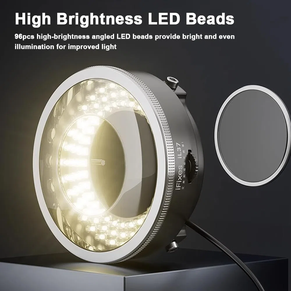 Mikroskop, polarisiertes optisches System, LED-Beleuchtungsringlicht, 96 Stück LED-Lichtperlen, blendfreie Lichtquelle für Mikroskope