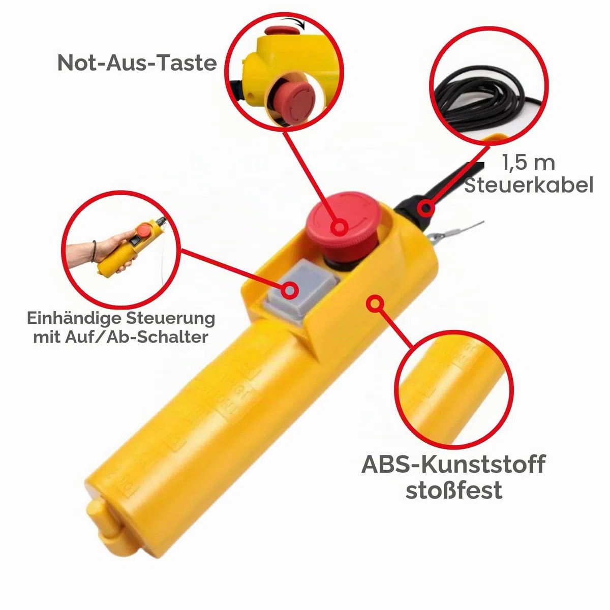 PEREL - WEHTELE  – Fernbedienung für Elektrischer Seilzug Weh (Insel) Serie 147480