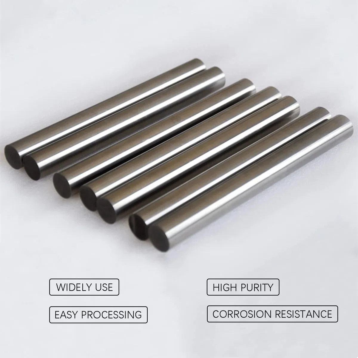 TEN-HIGH 1 Stück Nickeldraht Hochreiner Verarbeitete Nickelstab für die industrielle Fertigung Experimente,Durchmesser 5mm,Länge 100mm