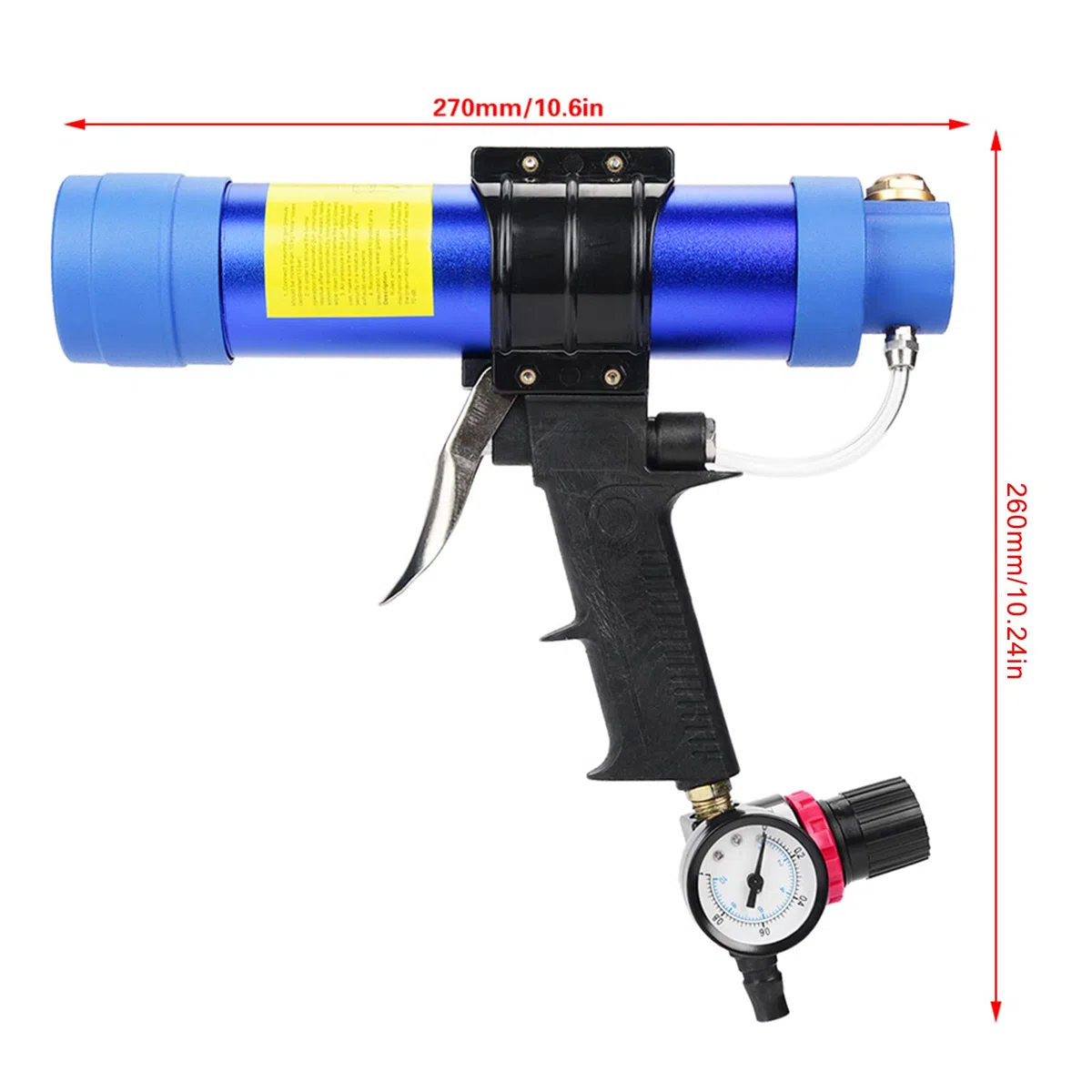 Einstellbare Pneumatische Glaskleberdichtungspistole Patronenluftpistole 310 Ml für Photovoltaik -Sonnenmodule