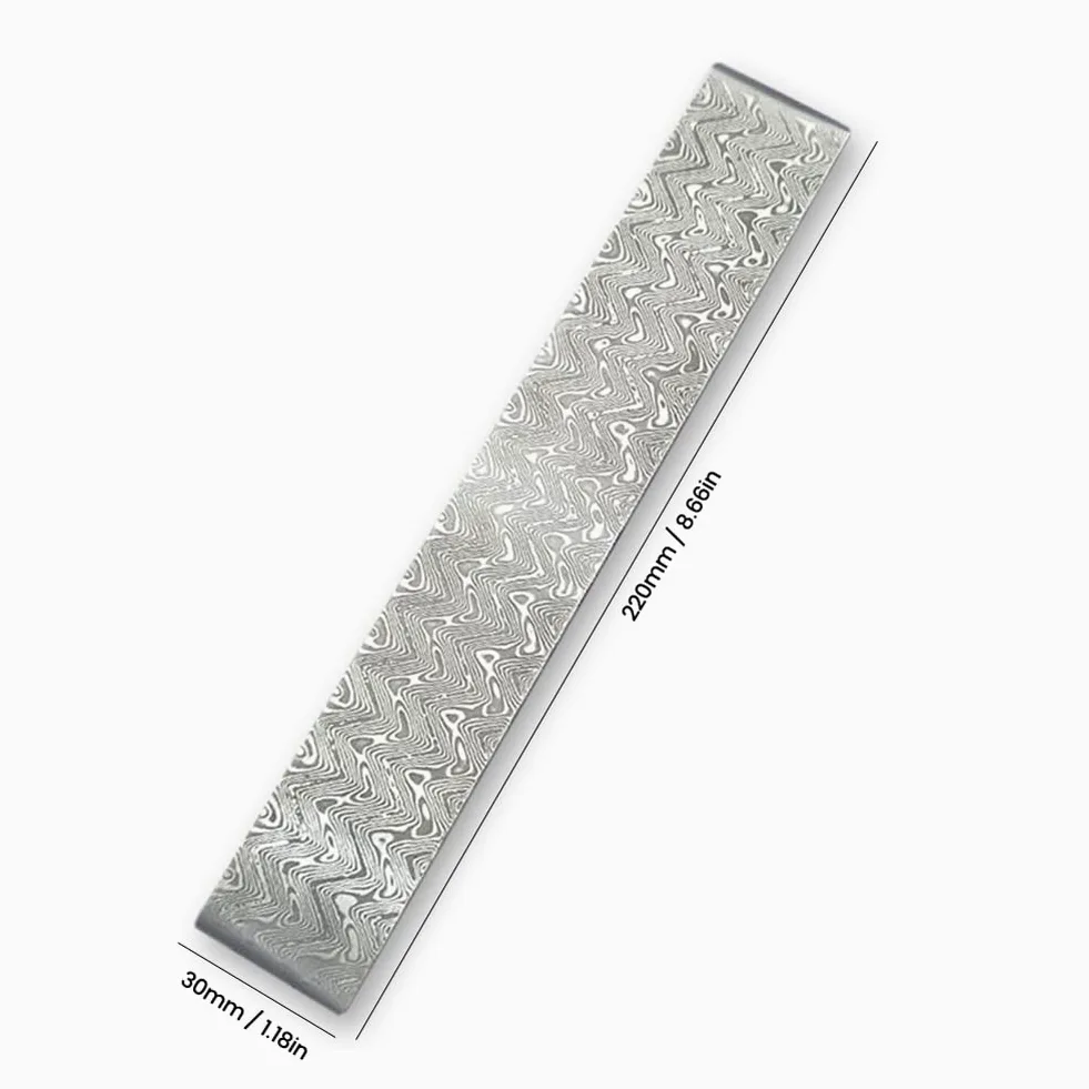 Damaskus-Stahl, Billet-Stahl, Sunydog gemusterter Stahl, Schneiden, geglättet, gehärtet, Embryo-Schmiedematerialien für Schneider, DIY-Mehrzweckmaterial