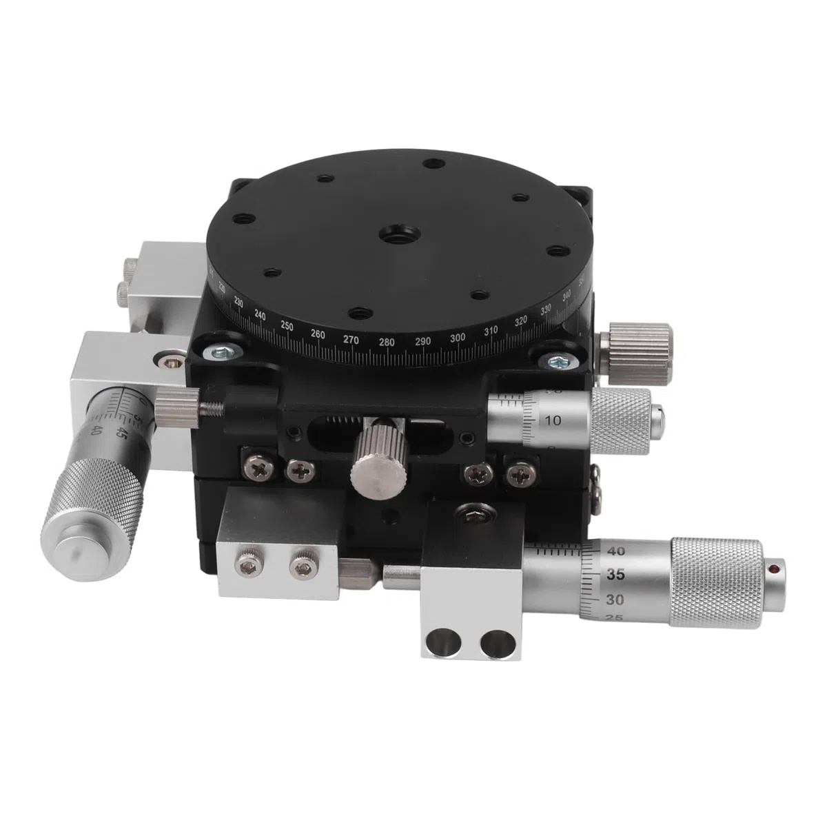 Manuelle Lineare Positionierung, Manueller Linearer Positionierungstisch, Manueller Positionierungstisch, XYR 3-Achsen-Mikrometerlager-Tuning-Plattform-Schiebetisch für