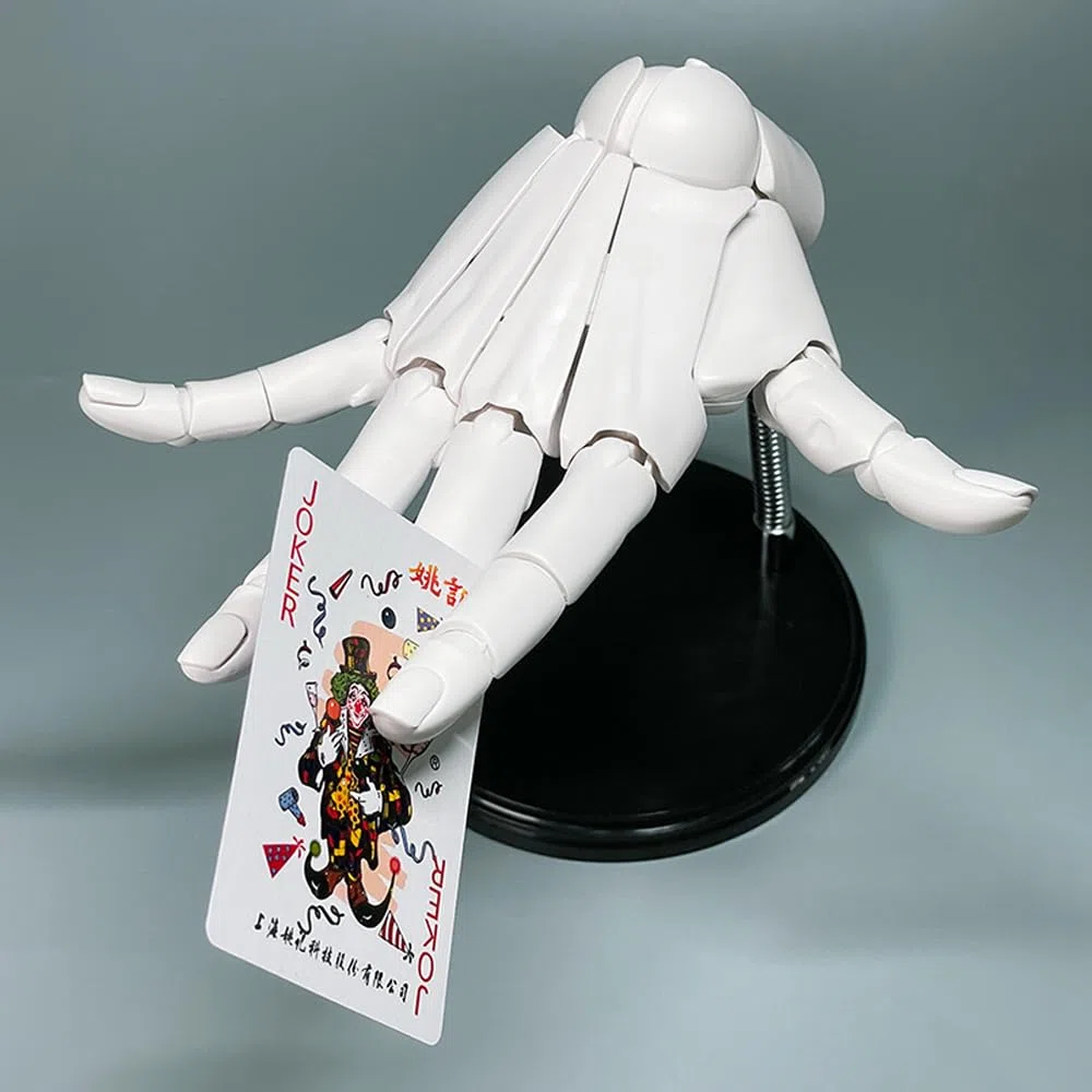 1:1 Flexible Right Hand Model, Joints Moveable Artists Manikin Hand Figure for Arts Drawing Sketching Painting Jewelry Display (White, one Size)
