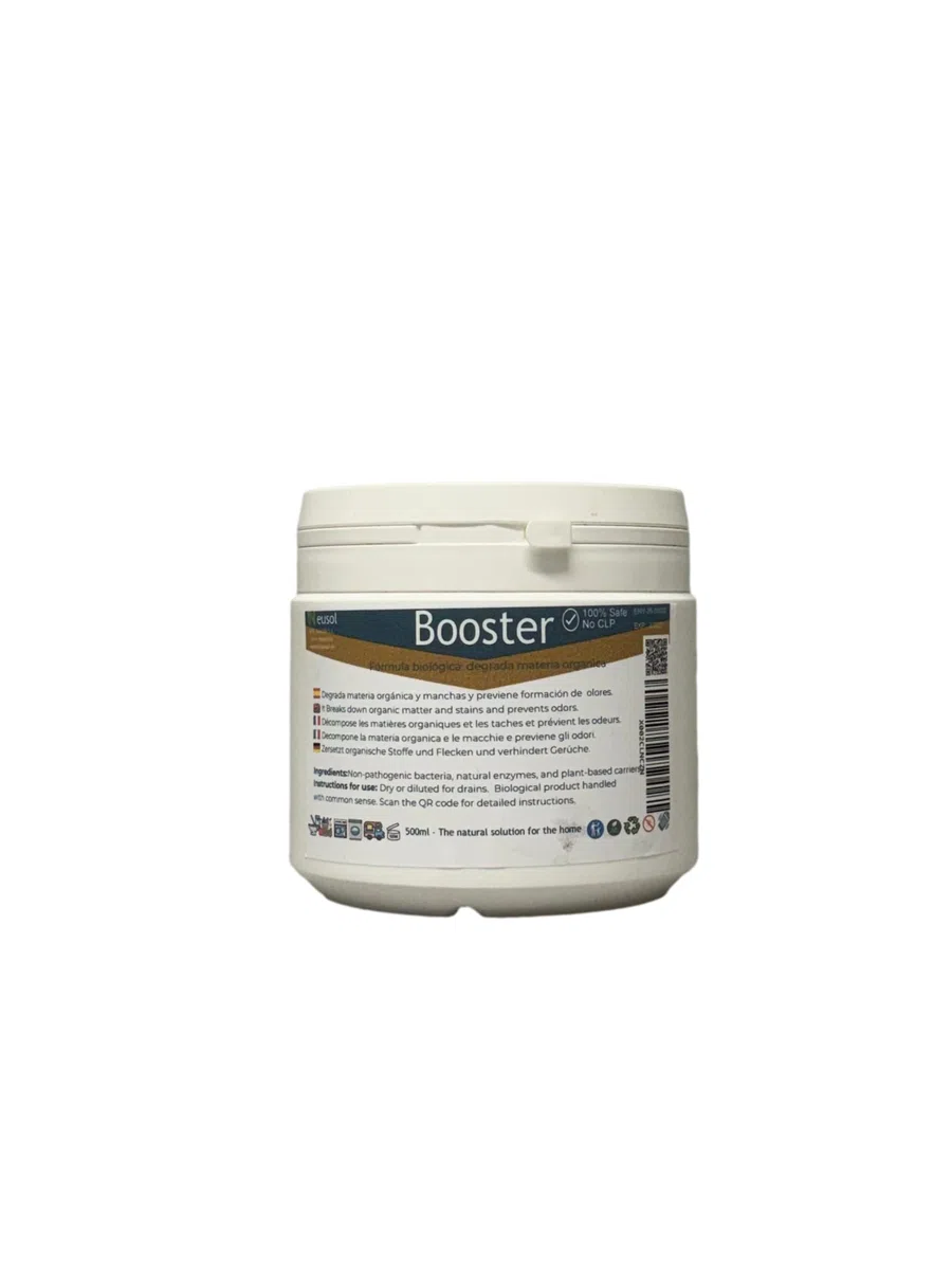 Booster – Biologische Behandlung mit aktiven Enzymen, beseitigt die Ursache von schlechten Gerüchen und organischen Abfällen in der Küche, Waschmaschine, Rohreimer, Haustiere, für den privaten