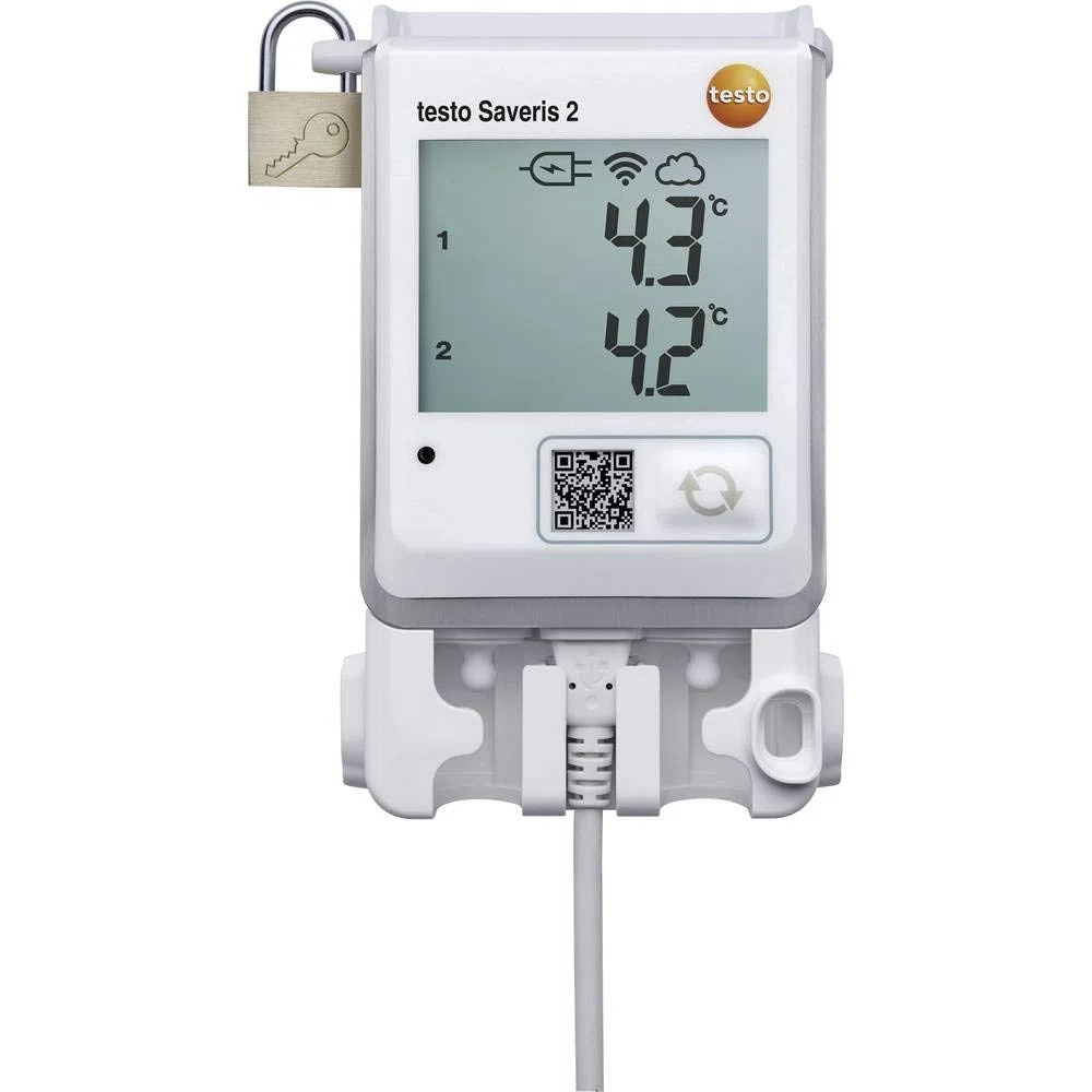 testo - Saveris 2-T2 - 0572 2032 - Funk-Datenlogger, 2 Anschlüsse für NTC-Temperaturfühler zur Überwachung von Temperatur