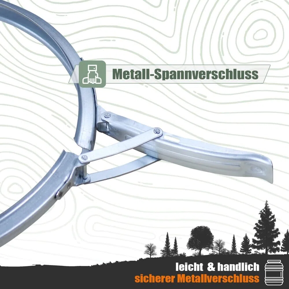 HEMMDAL Spannringfass 85 Liter | Lebensmittelecht | BPA-freier Kunststoff | Stapelbar | 2 Tragegriffe | 340 mm Öffnung | Made in Europe | Mit Deckel | Rund | Blau