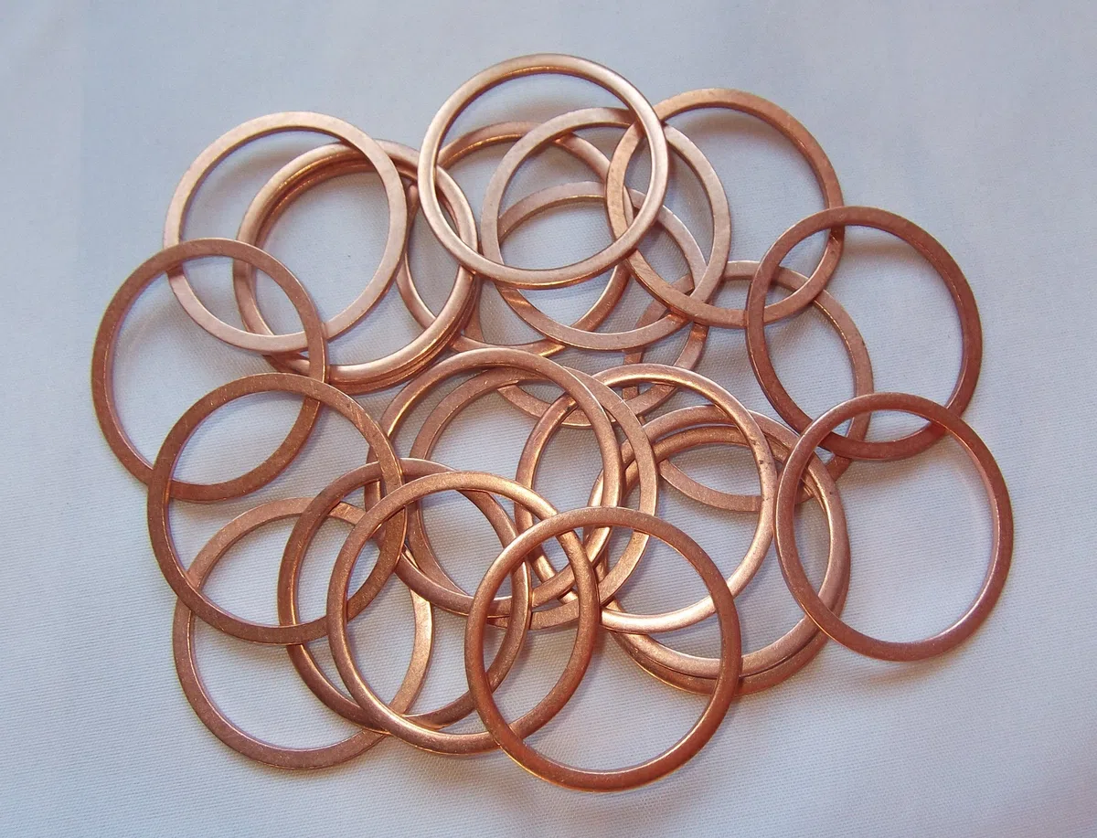 50 Stück Kupferringe Dichtringe Dichtung Kupfer Dichtscheibe 33x39x2.0 mm Din 7603 Form A