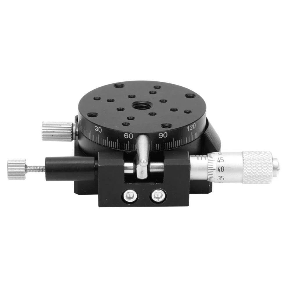 R-Achse Manueller Lineartisch 40x40mm RSP40-L Schneidestation Manuell einstellbare Gleitplattform 40mm für Mikrometer