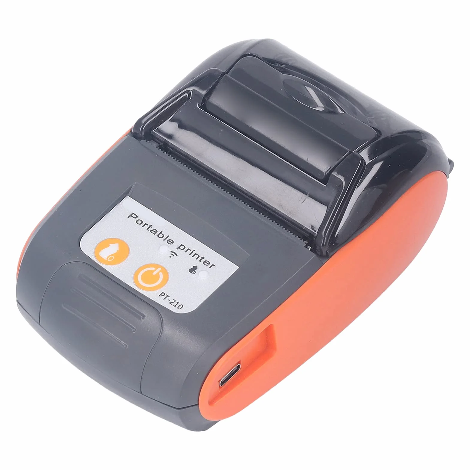 Bluetooth Rechnungsdrucker, 58mm Kabelloser Thermodrucker USB Bondrucker Belegdrucker Etikettendrucker, für Einzelhandel Restaurants Büro kompatibel mit Android PC (Ohne Fall)