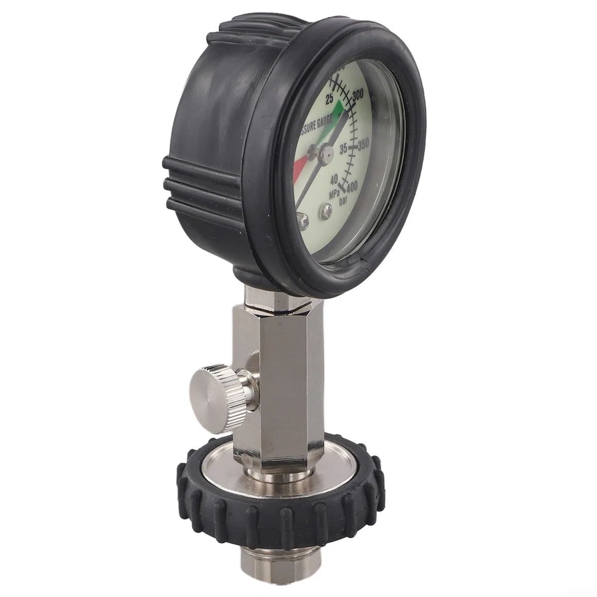 Tauchflasche Druckmessgerät G5/8 Gewinde 0-300 BAR Edelstahl Messing für DIN Tauchzylinder Druckanzeige Manometer Tauchen Ausrüstung Schwarz