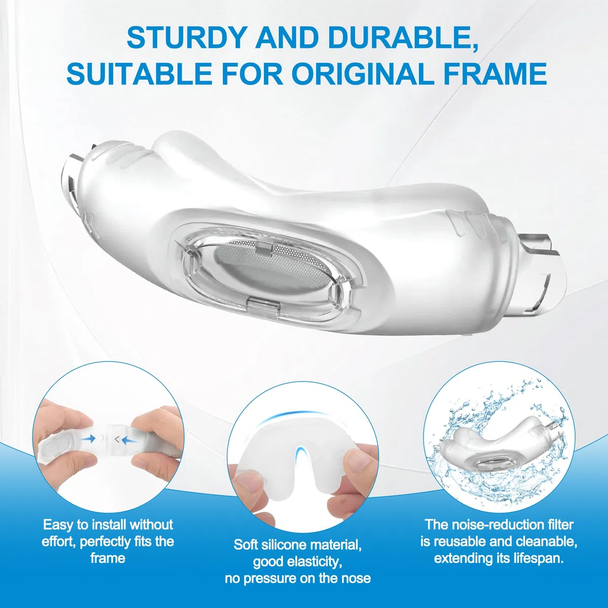 Nasal Mask für Airfit N30i Hohe Dichtungsleistung Nasenkissenmasken kompatibel mit AirTouch N30i weicheres Silikonkissen Cpap kissen Replacement Cushion für Schlafapnoe SW-2 Pack
