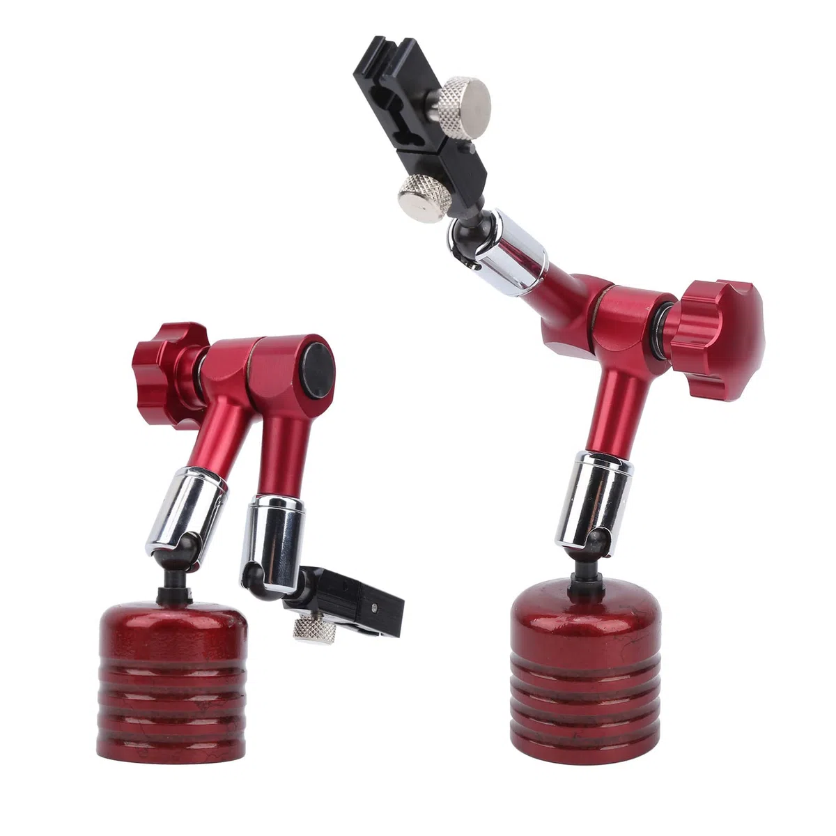 Messuhrhalter Magnetischer Standfuß 50 kg Tragkraft, Universal Verstellbar Mini Flexibel, für Metallbearbeitung und Maschinenmessung