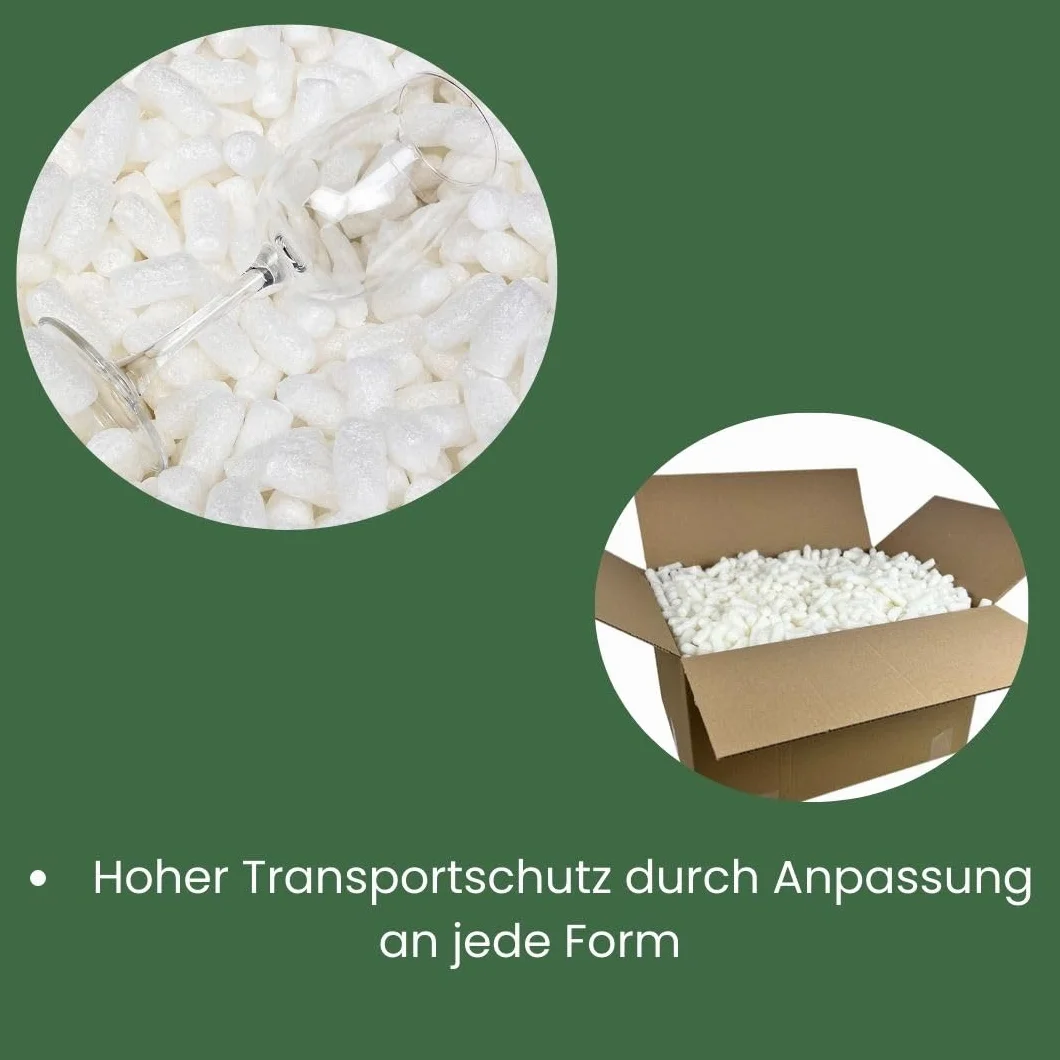 250 Liter Verpackungschips Füllmaterial Polsterchips - 100% natürlich abbaubar aus Maisstärke