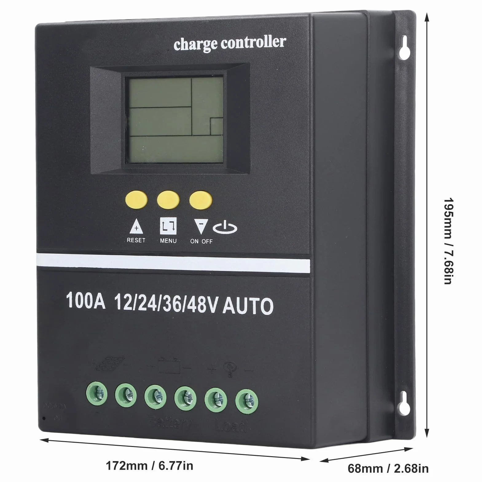 MPPT Solarladeregler 100 A 12V 24V 36V 48V Automatische Identifizierung Dual USB Solarregler Laderegler mit LCD Display