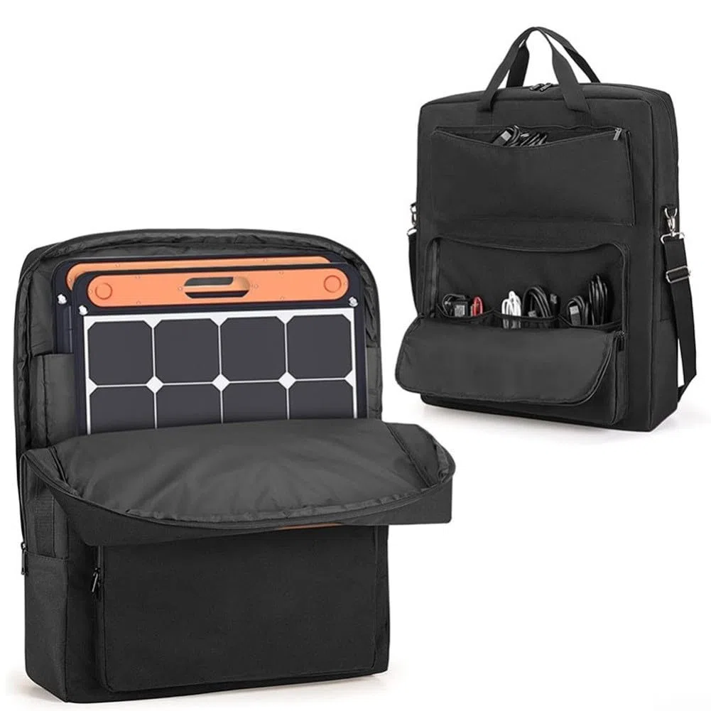 Tragbare Solarpanel-Tasche, Solarmodul-Aufbewahrungstasche mit Polsterung und Schultergurt, für SolarSaga 100W für Rockpals SP003 100W für Power 100W, Solarpanel-Tragetasche