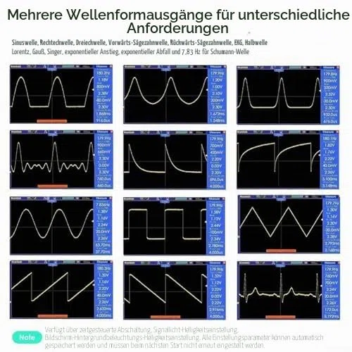 FG-300 Signalgenerator, 0,01 Hz - 200 kHz, verstellbarer Sinuswellenausgang mit quadratischen und abgeschrägten Wellenformen für Schumann-Resonanzprüfung, Kalibrierung und Laborgebrauch, angetrieben