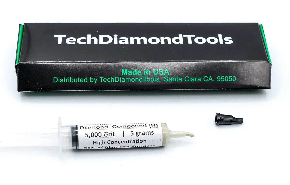 TechDiamondTools Diamantpolierpaste Polierpaste Körnung 5000 Mesh 2-3 Mikron für Spiegelglanz 5 Gramm mit hoher (H) 50% Konzentration von Damond-Pulver