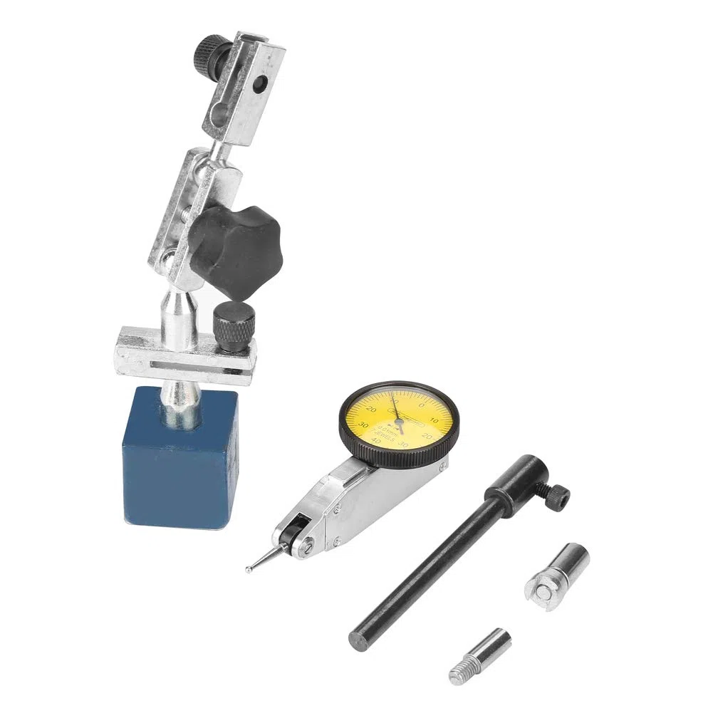 Vikye Mechanische Messuhr, Magnetstativ Messstativ Standard Messuhr mit Zifferblatt 0-0,8 mm Messbereich 0,01 mm Skala für das Messen von Präzisionswerkstücken