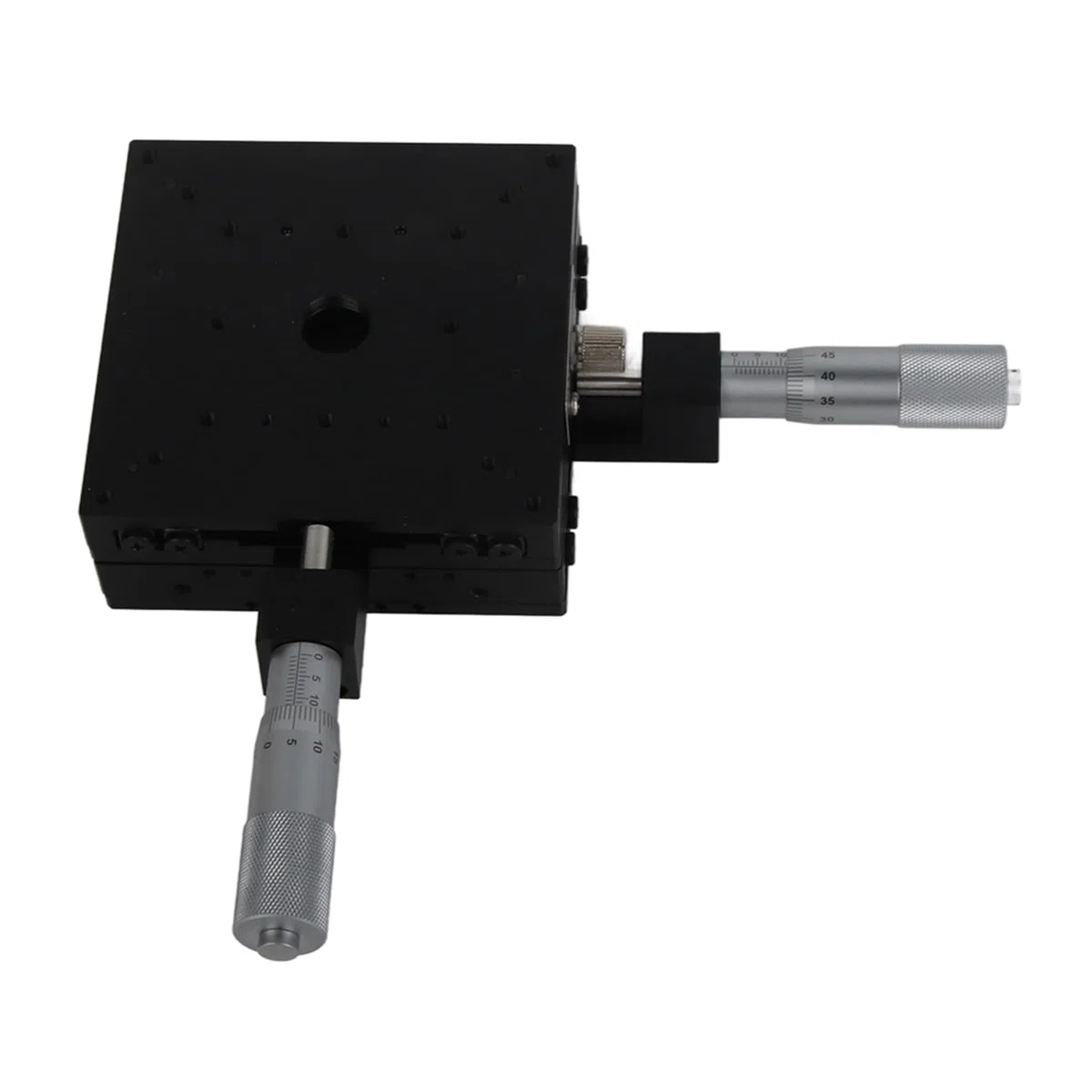RiToEasysports SEMY100-AC Mikrometer-Manueller Schiebetisch, Schneidplattform, Gekreuzte Rollenstufen 100 X 100 X 40 Mm für Optische Instrumente