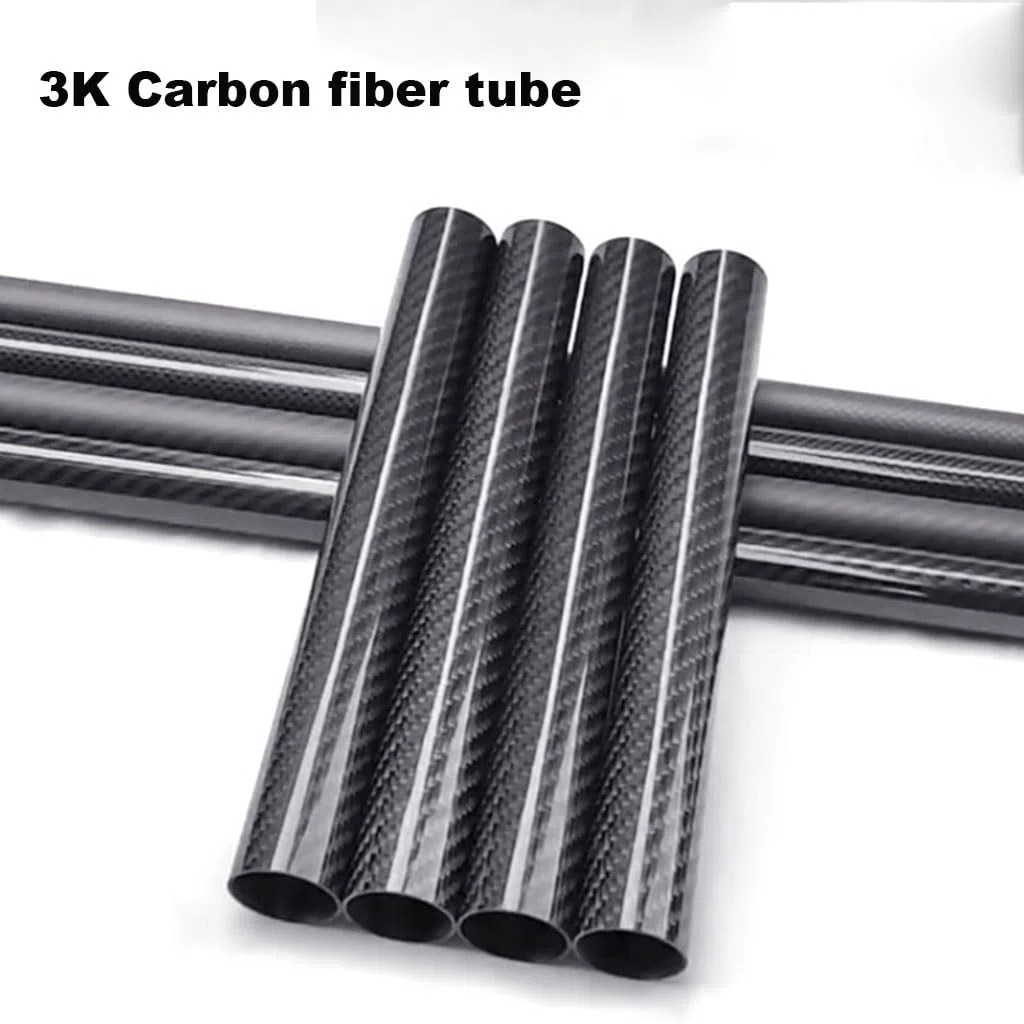 2PC Twill Glänzend Carbon Faser Rohr Rohr Drone Zubehör OD 4mm 8mm 12mm 16mm 20mm 26mm 30mm 35mm Länge 500mm(2PCS 35x33x500mm)