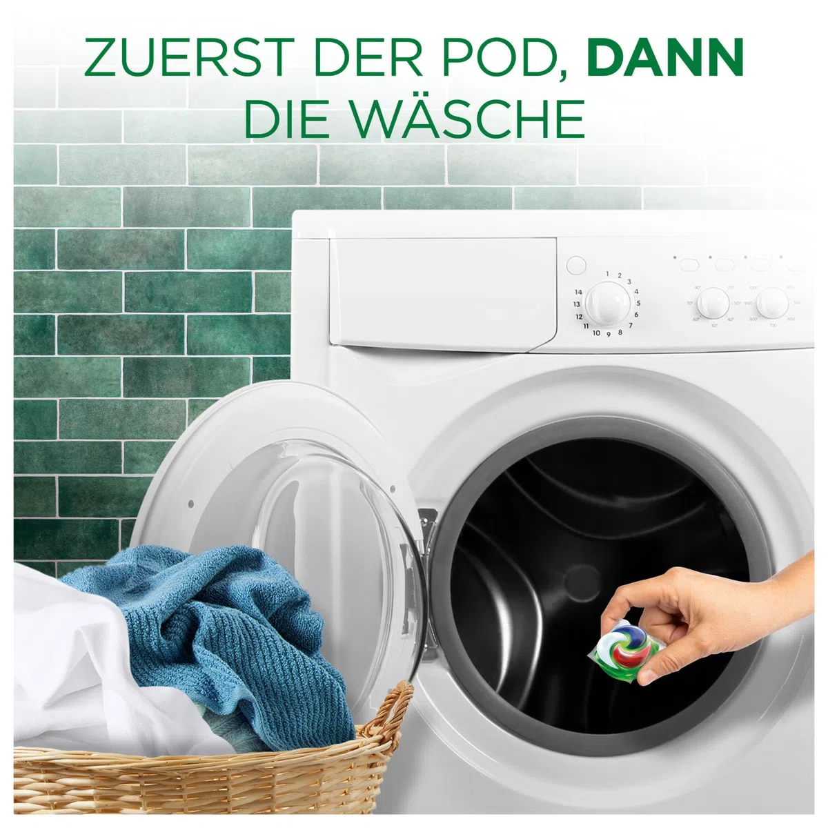 Ariel Waschmittel Pods All-in-1, Waschmittel 19 Waschladungen, Universal+, Kraftvolle Fleckenentfernung in nur 1 Waschgang
