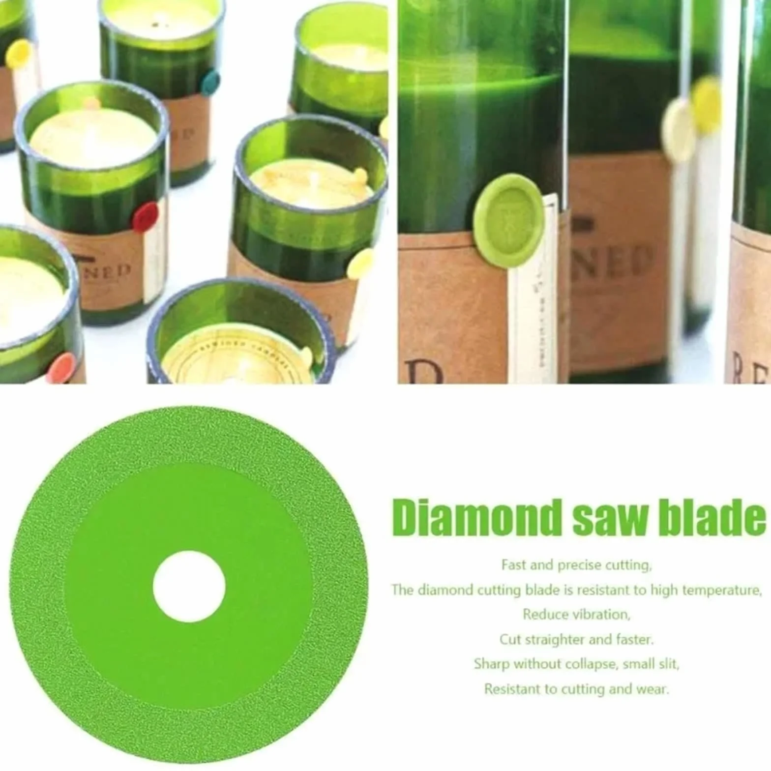 Schleifscheibe für Steinplatten Diamant-Sägeblätter, 10 Stück, 115 mm/125 mm, for Glas, Keramikfliesen, Marmor, Jade(10PCS 125x22.23mm)