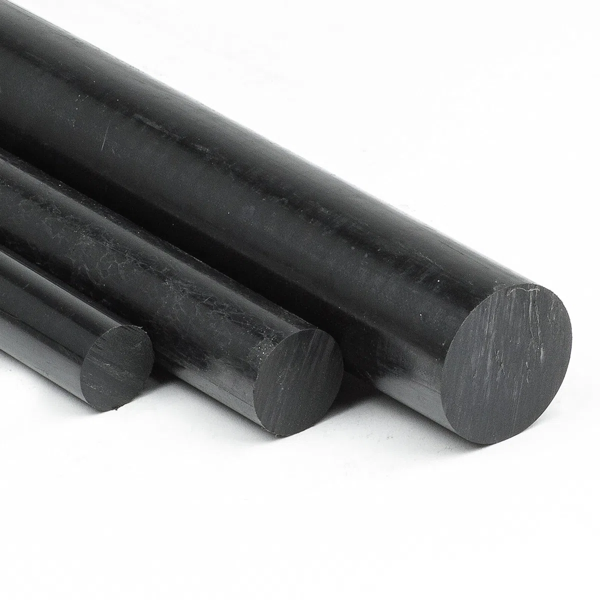 Polyamid PA6 Rundstab schwarz Ø 60 mm - Kunststoffstab in der Länge 500 mm - Polyamid Rundmaterial auf Zuschnitt