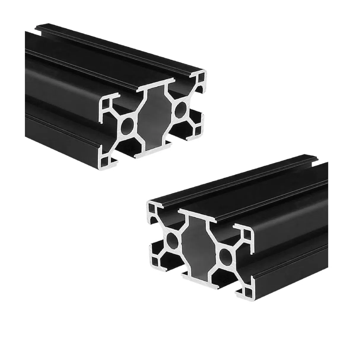 AluProfil 3060 Alu Profil 200mm T Typ Schwarz Aluminium Profile 30x60 Europäischer Standard Eloxierte Linearschiene Extrusion 2 Stück, für DIY 3D Drucker und CNC