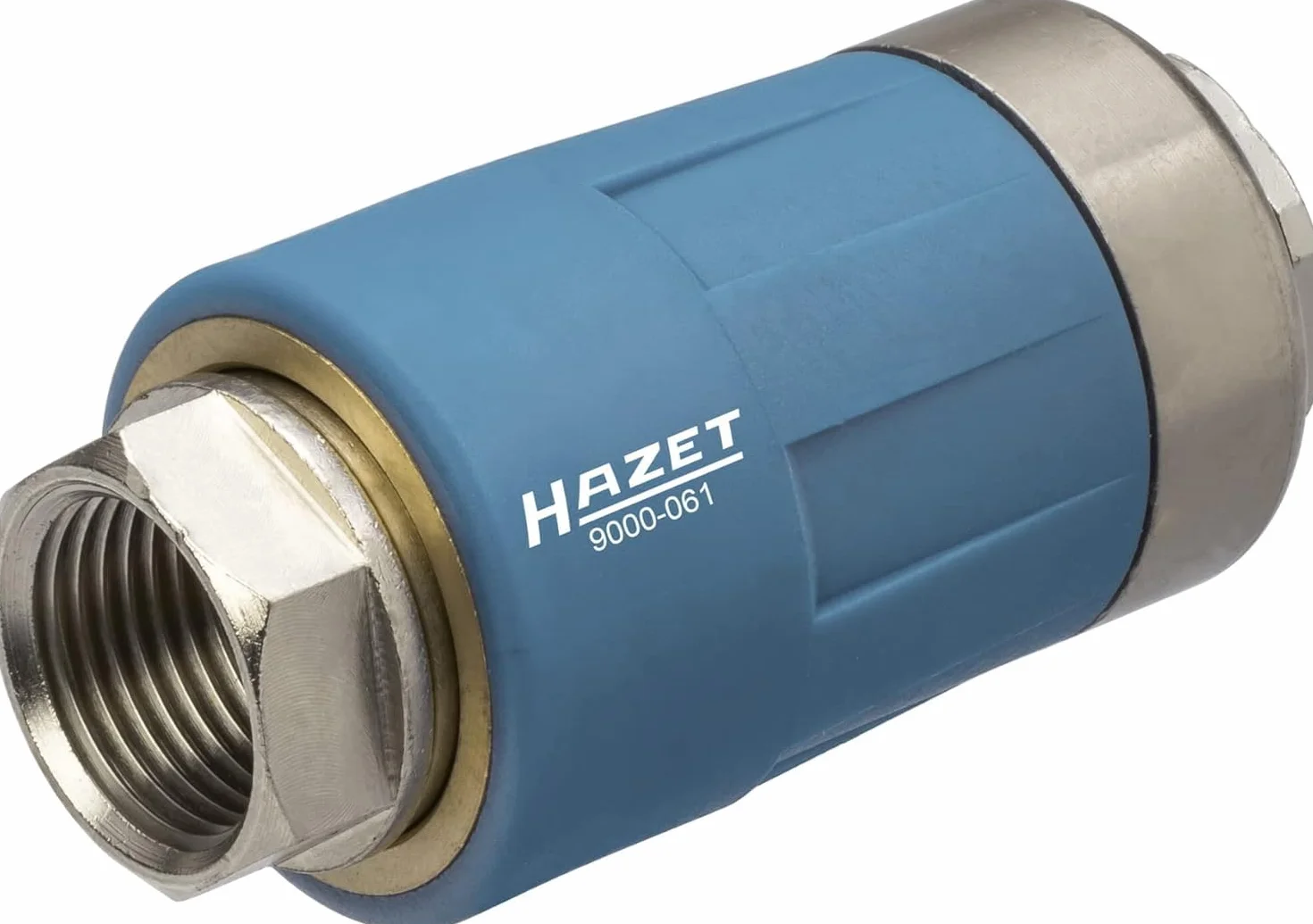 HAZET Sicherheitskupplung 9000-061 I Innengewinde 3/8 Zoll (16,41mm) I passend für alle Luftanschluss-Nippel, sichere und einfache An- und Abkupplung - praktische Einhandbedienung