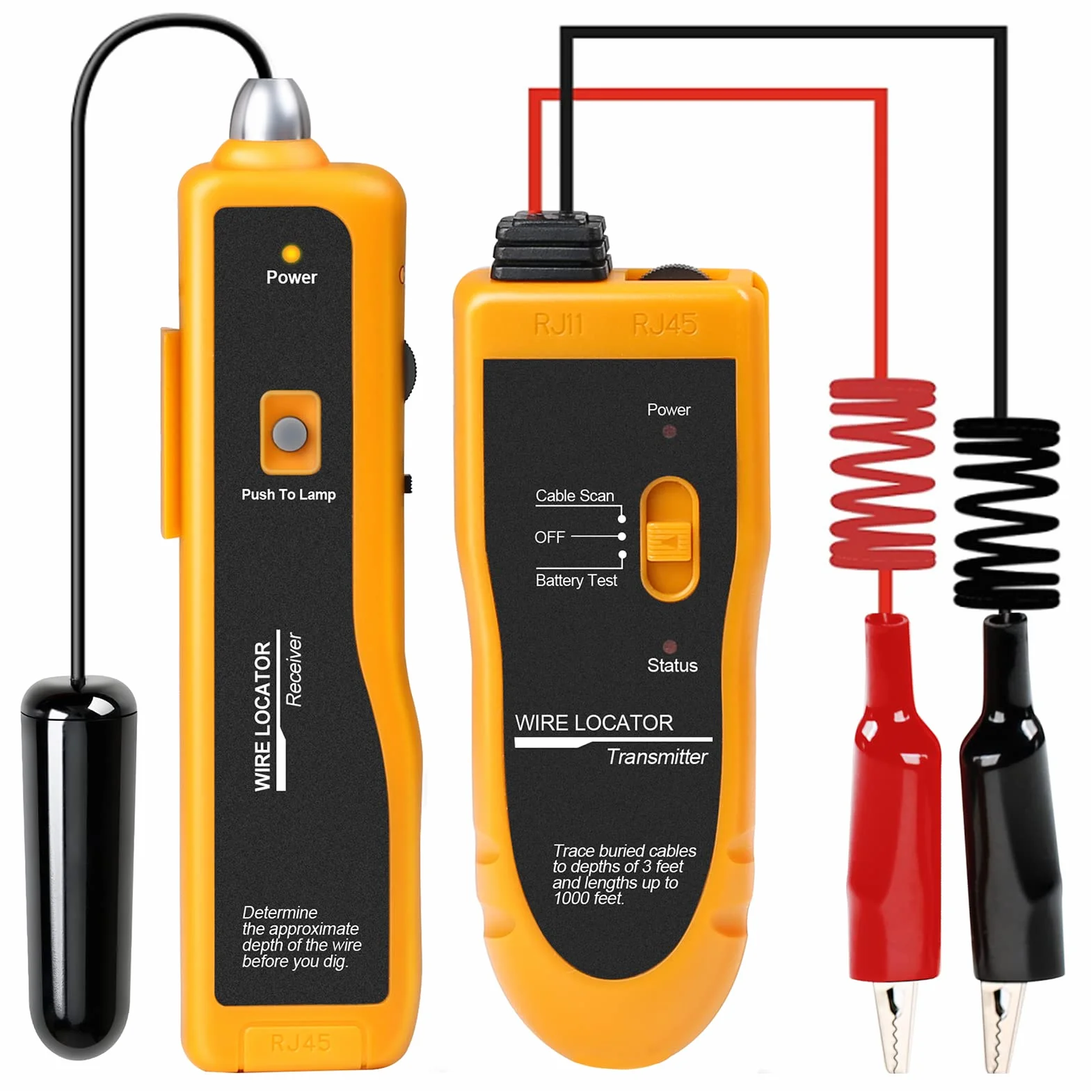 F02 Erdkabel-suchgerät, Erdkabel-suchgerät mit Kopfhörer, Kabeltester für Haustierzaunkabel, erdverlegte Kabel, Bewässerungskontrolldrähte