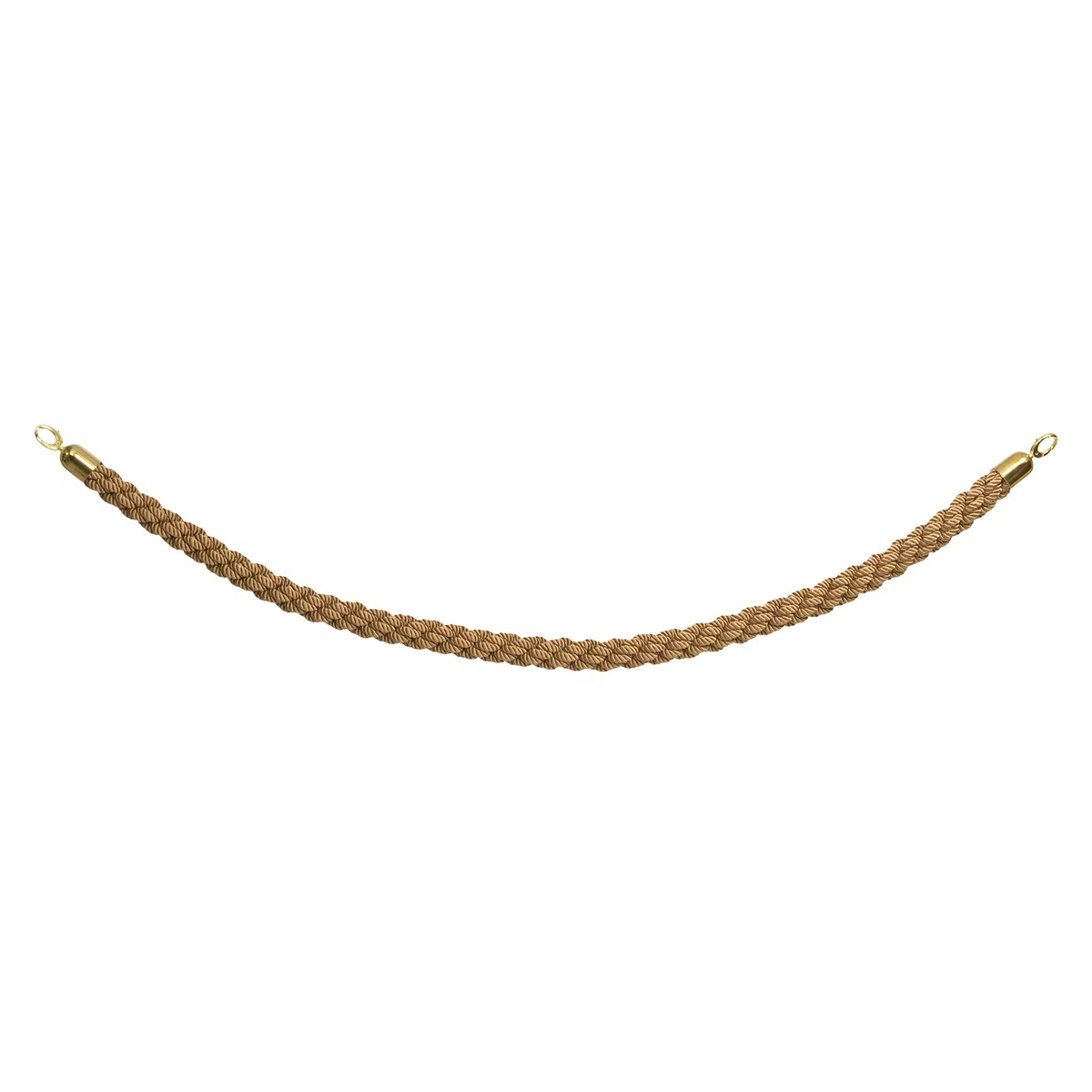 Securit Classic gedrehte Kordel für Absperrpfosten - Bronze mit vergoldeten Endstücken - 150cm