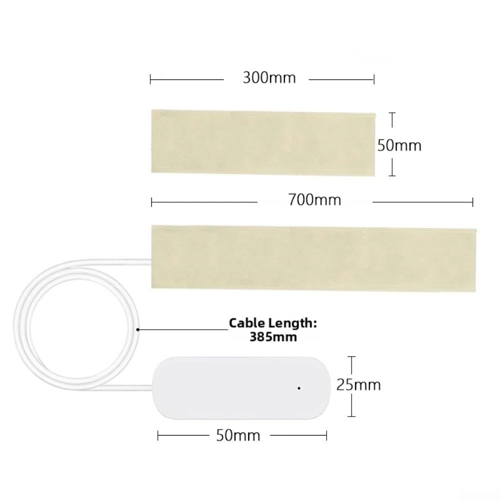 Smart Pressure Sensor Für Tuya Für Zigbee Für Anwesenheitserkennung Und Fernüberwachung, Präsenzmelder Mit Drucksensor, Weiß(70cm)