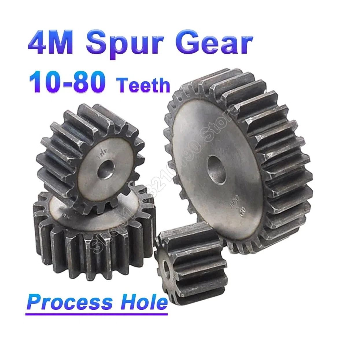 4M Stirnrad Prozessloch 4 Mod Ritzel 10 11 12 13 14 15 16 17 18 19 20 21-80(12 Teeth)