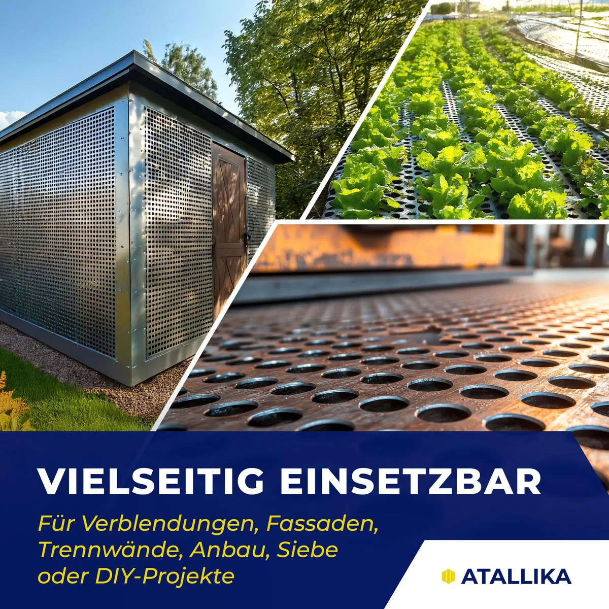 Lochblech Aluminium Rv 3-5 [600x400 mm] - 2mm dickes Alu-Blech mit Rundlochung 3mm/5mm [wetterfest für Outdoor & Indoor] - präziser Zuschnitt aus Deutschland