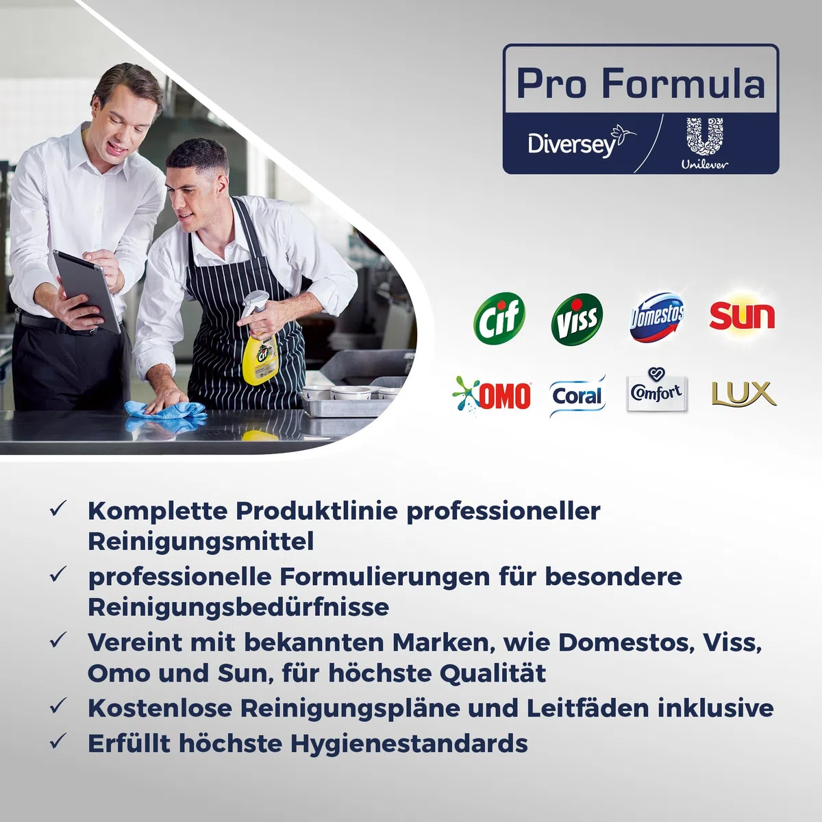 Cif Professional Fettlöser, anwendungsfertig, parfümfrei, aluminiumverträglich, geeignet für Lebensmittelbereiche, 6 x 0,75 Liter Sprühflaschen