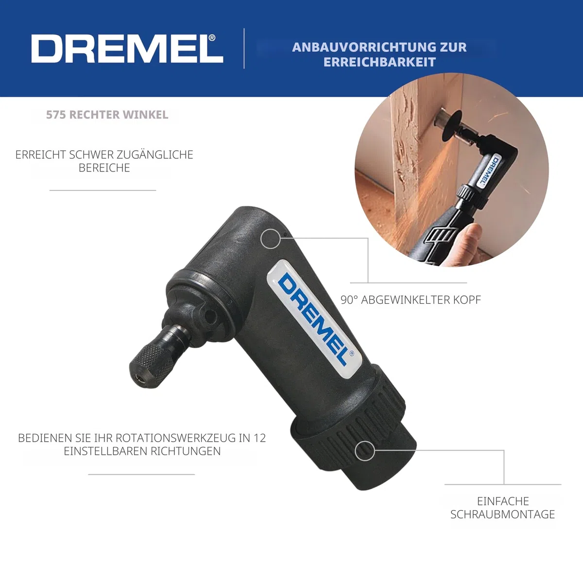 Dremel 575 Winkelaufsatz für Drehwerkzeug