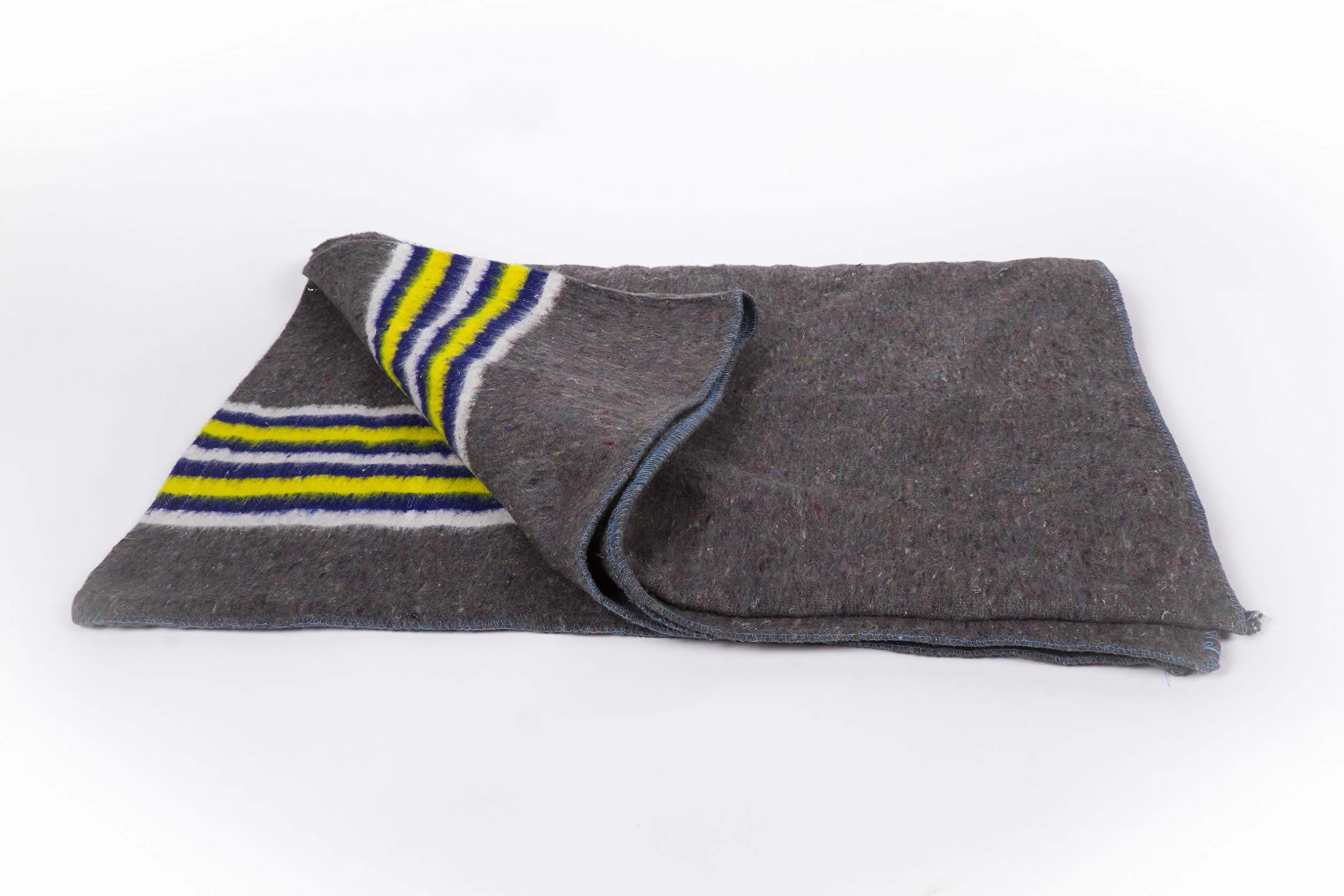 Vielseitiges Umzugsdecken-Set: 10 Gestreifte Decken 150 x 200 cm aus recycelten Materialien, je 1300 g – Rote und Blaue Streifen, ideal für Möbeltransport, Umzüge und Lagerung